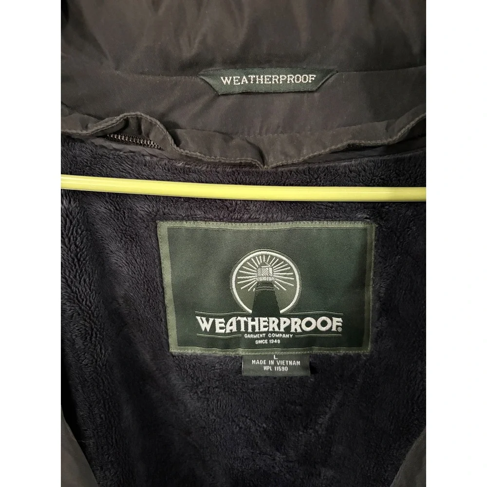 Weatherproof Garment Company Mens Microfiber Golf Jacket Fleece Lined Gray Large